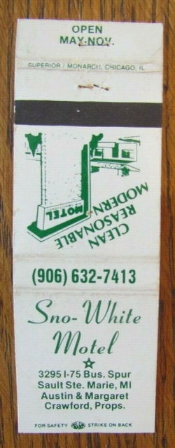 Sno-White Motel - Matchbook